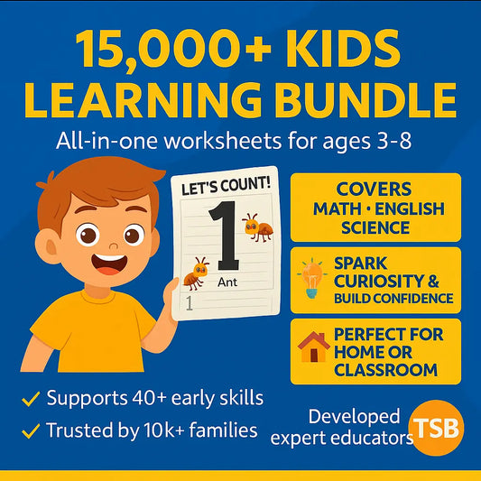 15,000+ Printable Activities for Kids (Ages 3–8) – Fun, Learning & Creativity The Shop Biz